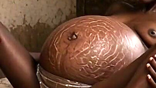 Poor 9-month Pregnant Woman Cums Uncontrollably and Craves a Cock in Her Loose Pussy
