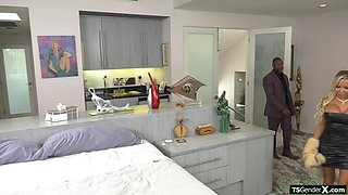 Shemale Brittney Kade pleases sugardaddy