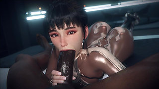 Madruga3d Intense Hardcore Sex: Busty White Woman with Tight Ass Passionately Fucked by Massive Black Cock