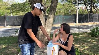 Sexy Venezuelan Popsicle Seller Fucked Hard in Anal Doggy Style by Step Son