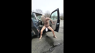 Street Pee 1: Hot MILF Pisses Outdoors in Public