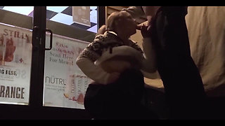 Extremely Risky Bar Blowjob and Downtown Sucking and Flashing