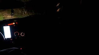 Hot Girlfriend in White Heels Fucks Stranger in Car Outdoor Creampie