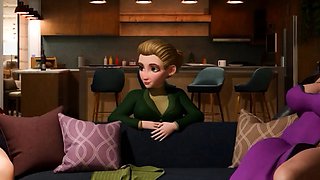 Huge Toys Split MILF's Ass Wide Open - 3D FUTA Animation