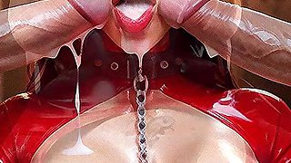 Slut Girl Sex in BDSM Hause,curvy Woman with Big Tits, Big Dick, Creampie, Cumshot, Gangbang, Bukkake