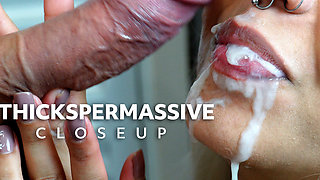 Close-up: Your Wife Milks My Veiny Cock