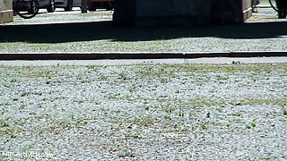 Amateur ass ramming outdoors