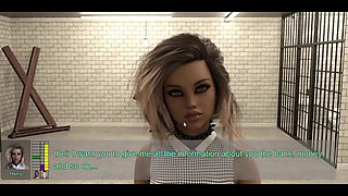3D BDSM art with face slapping for cute blonde chick