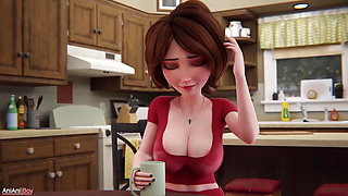 Big Hero 6 - Aunt Cass Morning Routine (Animation with Sound)