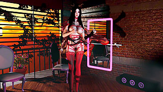 3D Big Boobs Cosplay Stripper Dance for You and Cum in Her Mouth