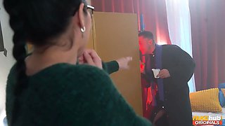 Creampie for college schoolgirl who has a spirit in her dormitory room - fakehub full episode