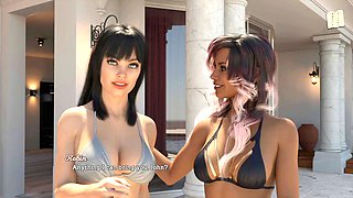 Interactive erotic tale featuring a busty brunette first-timer
