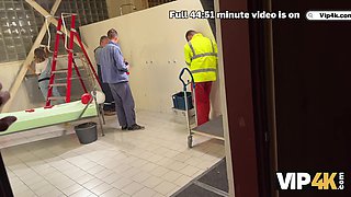 VIP4K. Teen is having several orgasms while her Boss is fucking her at the workplace