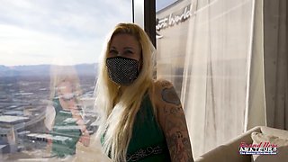 Tatted Light-haired COUGAR Cindy Crawford Grubby Assjob Blow Thirsty Guzzle!