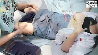 Hot Asian Biology Teacher Fucks Students in Classroom - Skandal Story