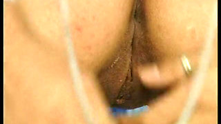 Short haired teen gets banged and jizzed on tits
