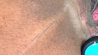 Stimulating My Clit with Magic Wand Vibrator Butt Plug in My Ass