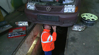 Tattooed blonde gets fucked from her horny dude