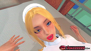 Nurse Sophia in Sexy Pantyhose 3D Hentai Hospital - Intense G Spot Stimulation, Pussy Fingering, and Double Penetration Squirt
