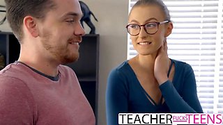 Big Tit Tutor Pisses Off Girlfriend To Get Student Cock