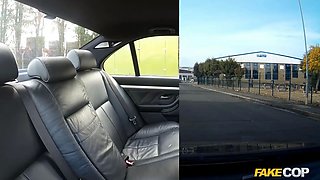 Monty Cash gets her big tits and tight pussy drilled by a British officer in his Police Car