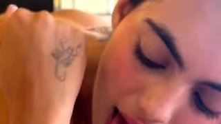 Pov handjob and blowjob with a brunette fox
