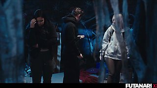 Futa Anime Plumper Damsel Wielded by Fuckfest Satan Turns Into Super-naughty Transgirl And Facefucks Nice Blondie