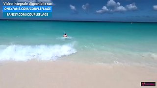 Amateur Italian Redhead MILF Gives Public Blowjob to Stranger on Beach