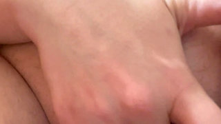 Wife masturbating for mistress while cuckold works