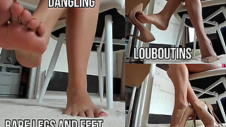 Bare Legs and Feet, Legs in Louboutins, Dangling