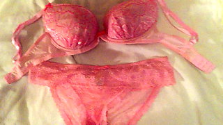 Pink bra & panties, tribute to Claire