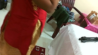 Young Pregnant Bhabhi deep throat Blowjob and Doggy style sex with Friend while Wearing Lehenga Before Ceremony