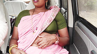 Indian Mareed Woman Car Sex Long Drive for Fucking with Boy Friend, Telugu Dirty Talks