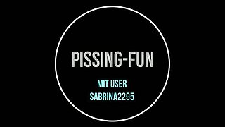 Amateur Couple First Time Pissing Fun in Bathroom with Big Tits MILF