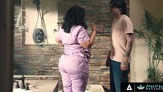 BBW masseuse Karla, gives him an unforgettable and passionate session