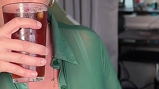 St. Patrick's Day Office Spill: Soaked & Horny, I Squirt Alone on the Couch