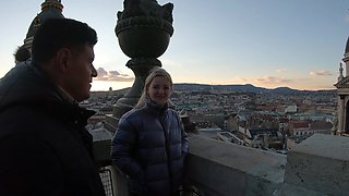 Two guys fuck the hot blonde Eliza Eves in an intense threesome.