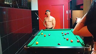 Toying pool in a hotel with a super-steamy ts from the south.