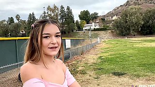 Skinny babe Della Cate gets her pussy pounded by Donnie Rock