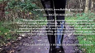 Solo eurobabe masturbating outdoors