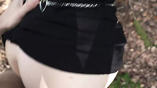 Redhead Sofi Deep Throats Cedric's Big Cock in Forest Anal Fuck