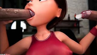 Helen Parr - blowjob and creampie