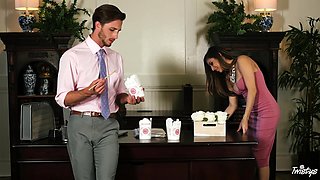 Busty Latina Nina North gets fucked in the office by her boss