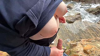 Massive Cumshot Handjob on Beach - HD 4K Porn by TheTemptingTwosome