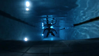 Underwater Swim at Night
