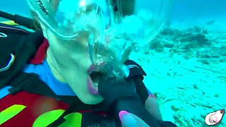 Supergirl Fucked Hard by Horny Octopus - Big Clit MILF Solo Underwater Sex