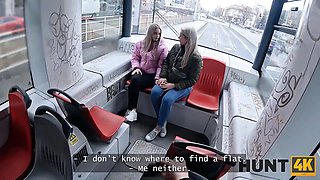 Hunt4k. lezzie pounded her new landlord