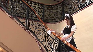 Maid is going to mate with a dude who has a perfect cock