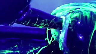 Rubber Double Fisting with Uv Slime