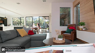 VR Bangers: Teen Brunette Cheerleaders Lick Pussies and Fuck Hard In Taboo FFM Threesome